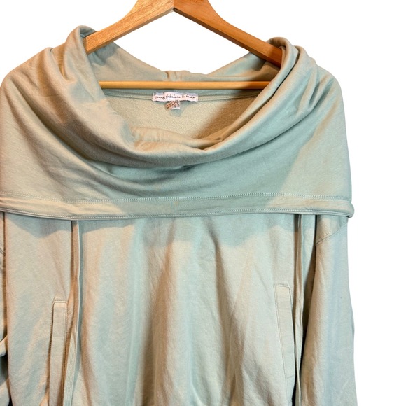 Young Fabulous & Broke Cowl Neck Sweatshirt Pullover Light Green Size S - Picture 7 of 9